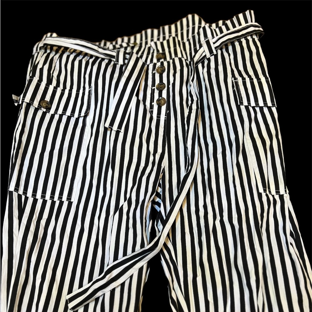 Striped High Waisted Dress Pants